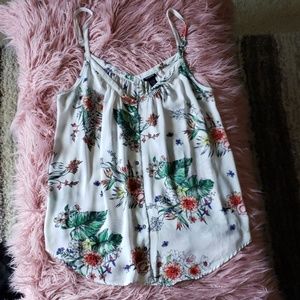 TORRID White and Floral Top